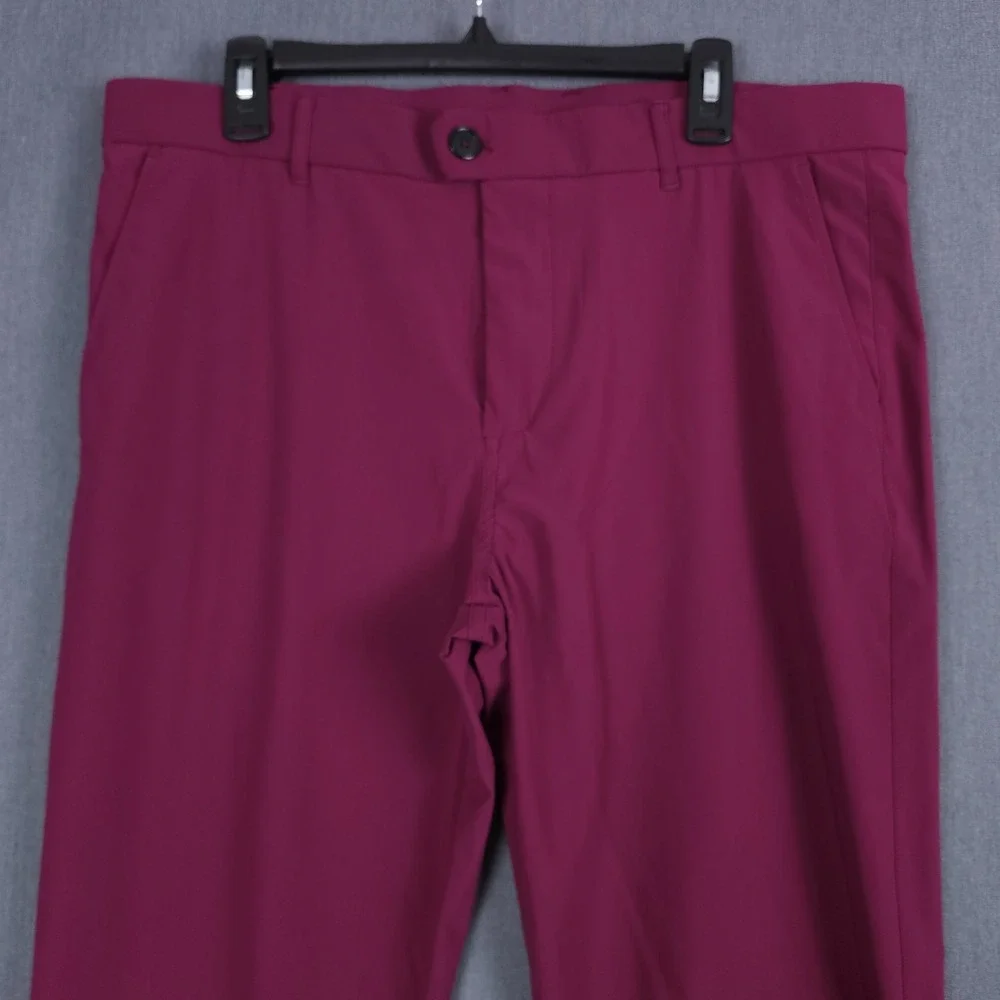 Greyson Montauk Trousers Men 36x32 (Fits 36x25) Purple Stretch Performance Chino